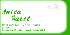 anita huttl business card